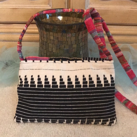 Textile Woven Crossbody Bag Multicolored - Picture 4 of 8
